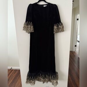 Pomander Black Velvet Lillith Dress from Tuckernut